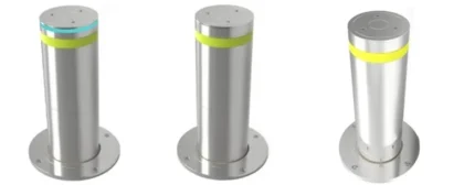 Barrière de sécurité routière rétractable en acier inoxydable, borne hydraulique automatique